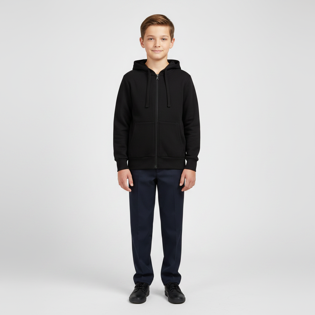 Boys School Cardigan With Hoodie