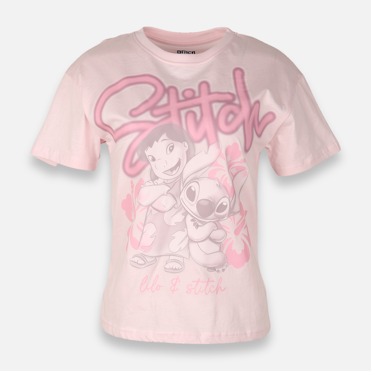 Women Relaxed Fit T-Shirt With Stitch Print