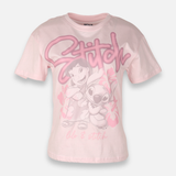 Women Relaxed Fit T-Shirt With Stitch Print