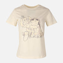 Women Regular Fit T-Shirt With Stitch Print