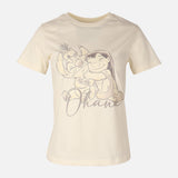 Women Regular Fit T-Shirt With Stitch Print