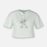 Women Regular Fit T-Shirt With Stitch Print