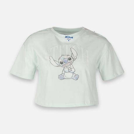 Women Regular Fit T-Shirt With Stitch Print