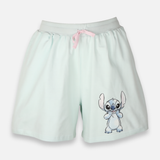 Women Wide Leg Short With Stitch Print