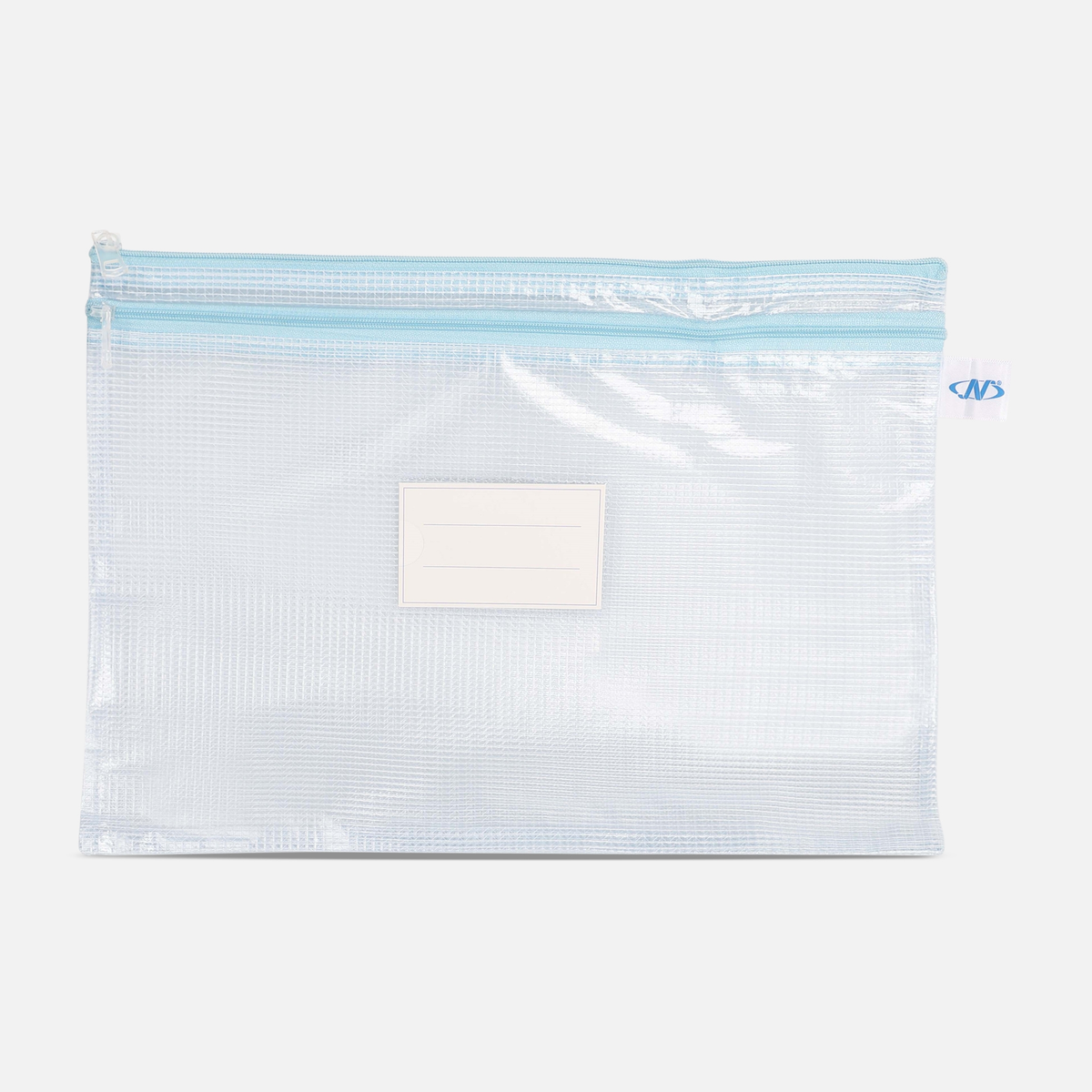 A4 Double Zipper PVC Mesh File Bag