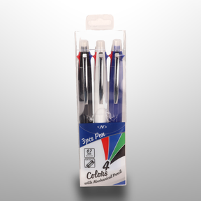 Color Ballpoint Pen Set 3 Pcs 0.7Mm