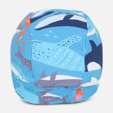 Boys Floating Swimwear Set Sea Print Suit With Swim Cap