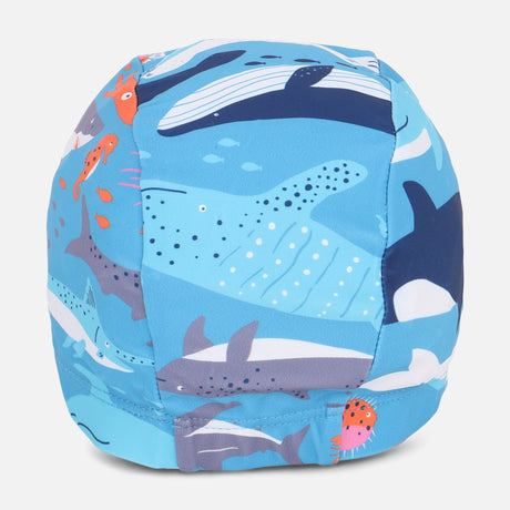Boys Floating Swimwear Set Sea Print Suit With Swim Cap