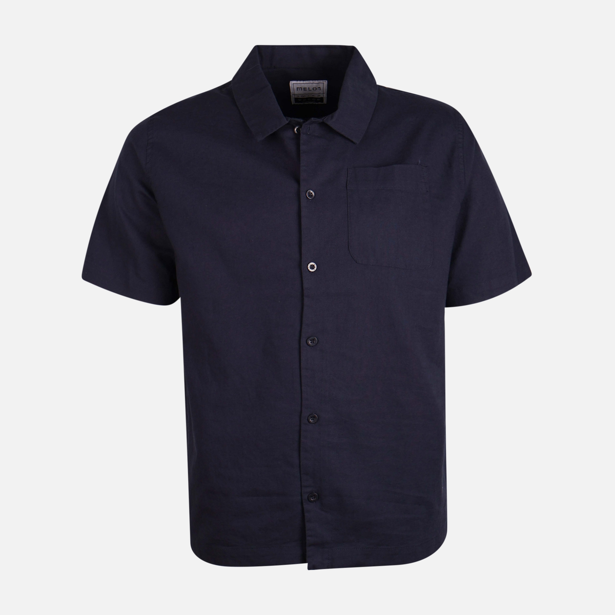 Men Casual Linen Shirt Short Sleeve