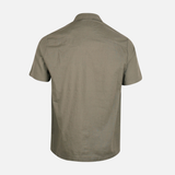 Men Linen Resort Collar Short Sleeve Shirt
