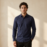 Men Casual Linen Shirt Long Sleeve