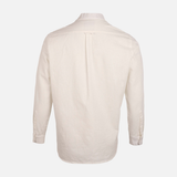 Men Linen Mandarin Collar Long Sleeve Shirt