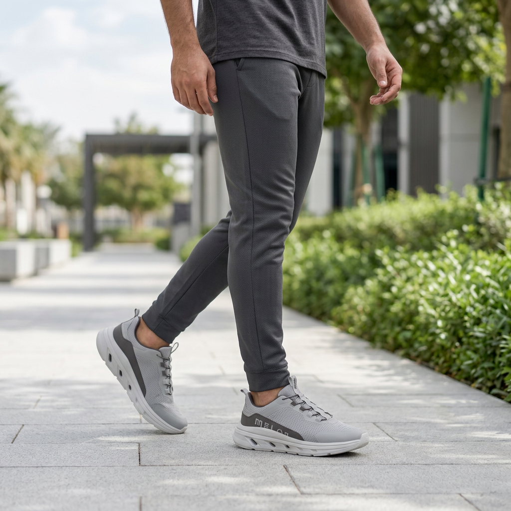 Men Lace-Up Mesh Sports Shoes