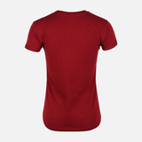 Women Rolled Sleeve Heart Print T-Shirt