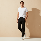 Men Basic Solid Pocket Pants Regular Fit