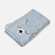 Kids Hooded Poncho With Bear Design