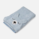 Kids Hooded Poncho With Bear Design