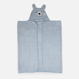 Kids Hooded Poncho With Bear Design