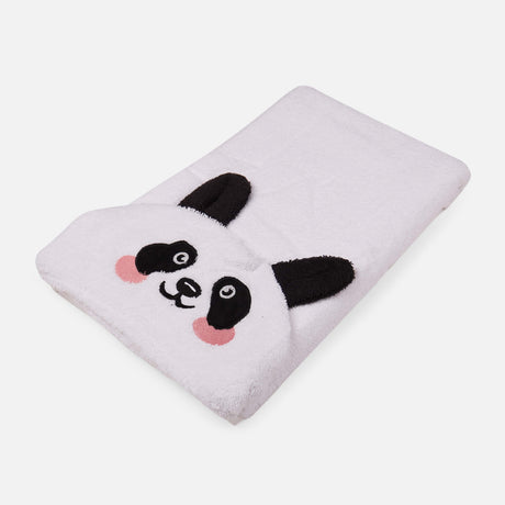 Kids Hooded Poncho With Bear Design