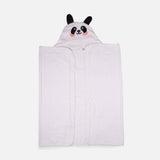 Kids Hooded Poncho With Bear Design
