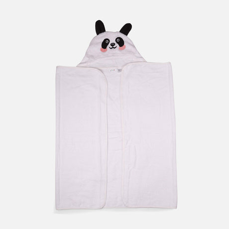 Kids Hooded Poncho With Bear Design