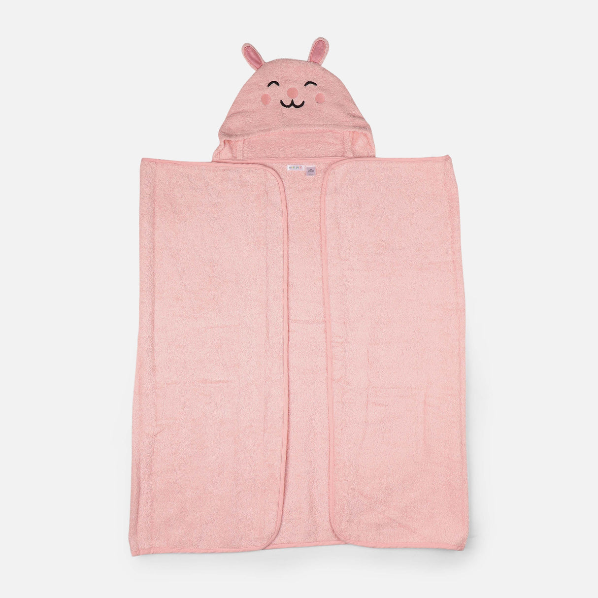 Kids Hooded Poncho With Bear Design