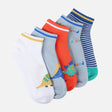 Boys Non-Terry Ankle Socks 5 Pairs