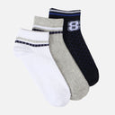 Boys Non-Terry Ankle Socks 3 Pairs