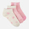 Girls Non-Terry Ankle Socks 3 Pairs
