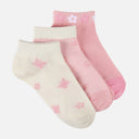 Girls Non-Terry Ankle Socks 3 Pairs