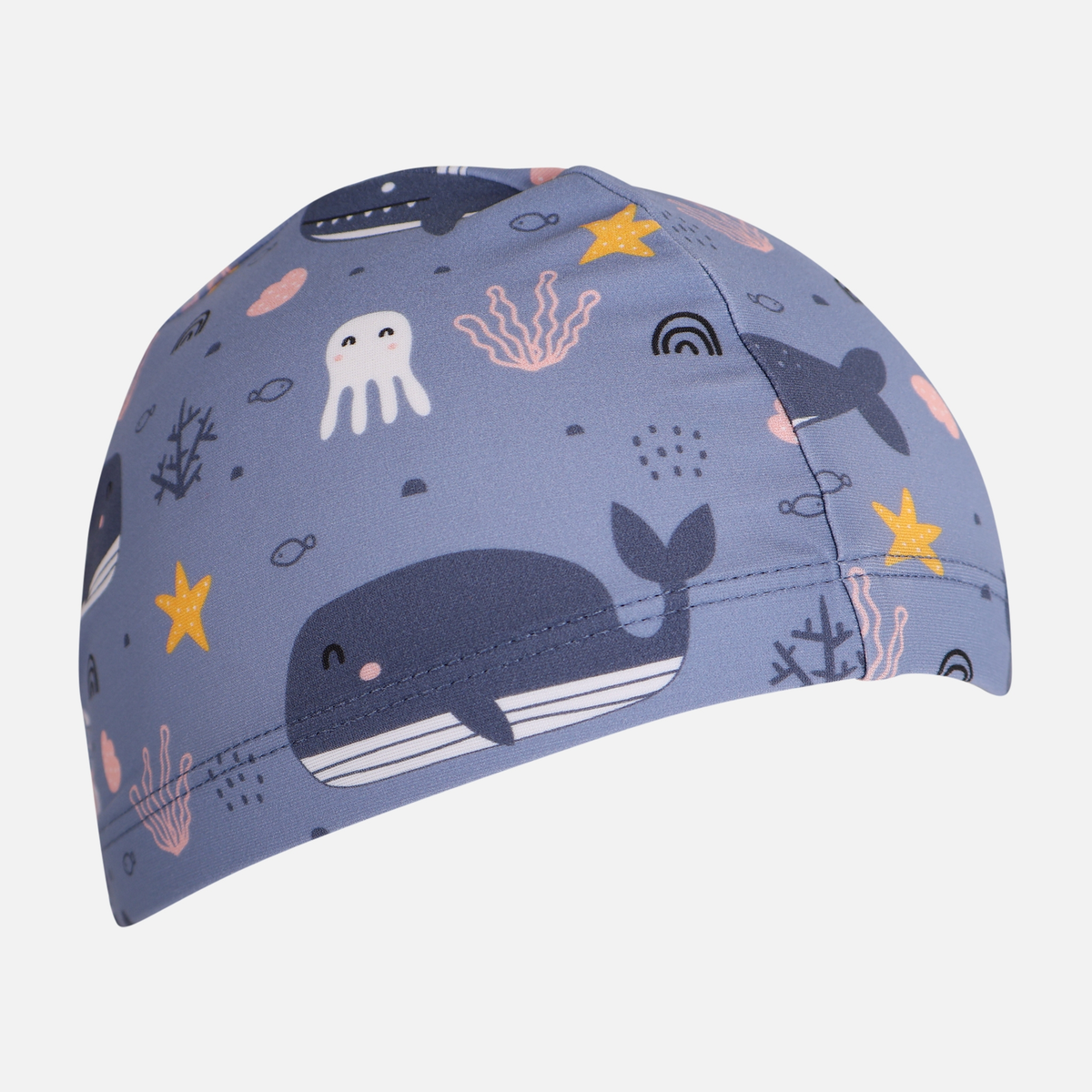 Kids Printed Fabric Swimming Cap