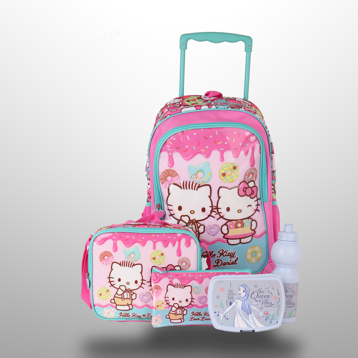 Hello Kitty Sweet Love 5 In 1 Trolley School Set 18 Inch