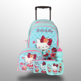 5 In 1 School Trolley Bag Set 18 Inches For Girls