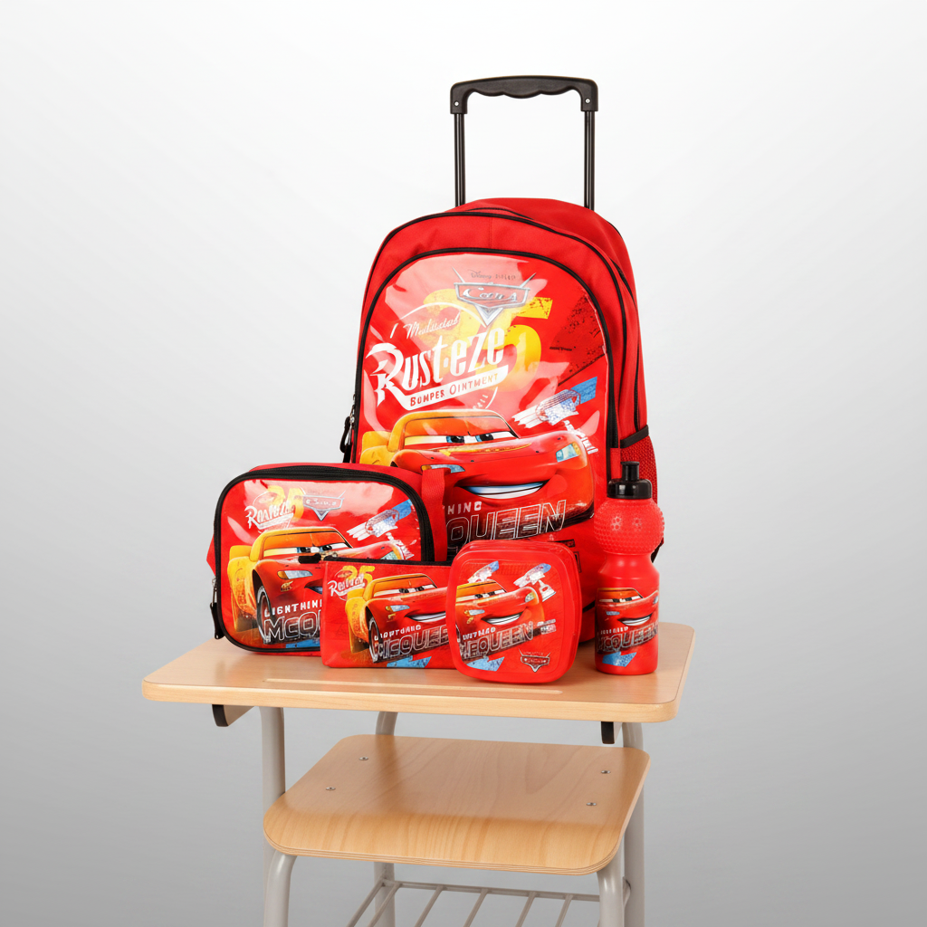 5 In 1 School Trolley Bag Sets 18 Inches For Boys