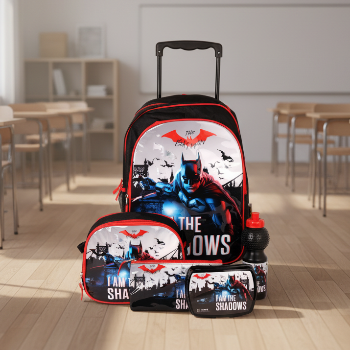 5 In 1 School Trolley Bag Sets 18 Inches For Boys