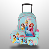 5 In 1 School Trolley Bag Set 18 Inches For Girls