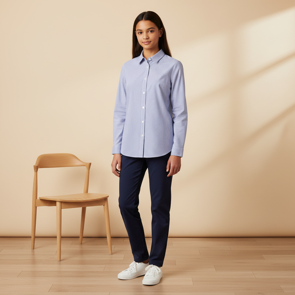 Girls Muthawasat Long Sleeve School Shirt