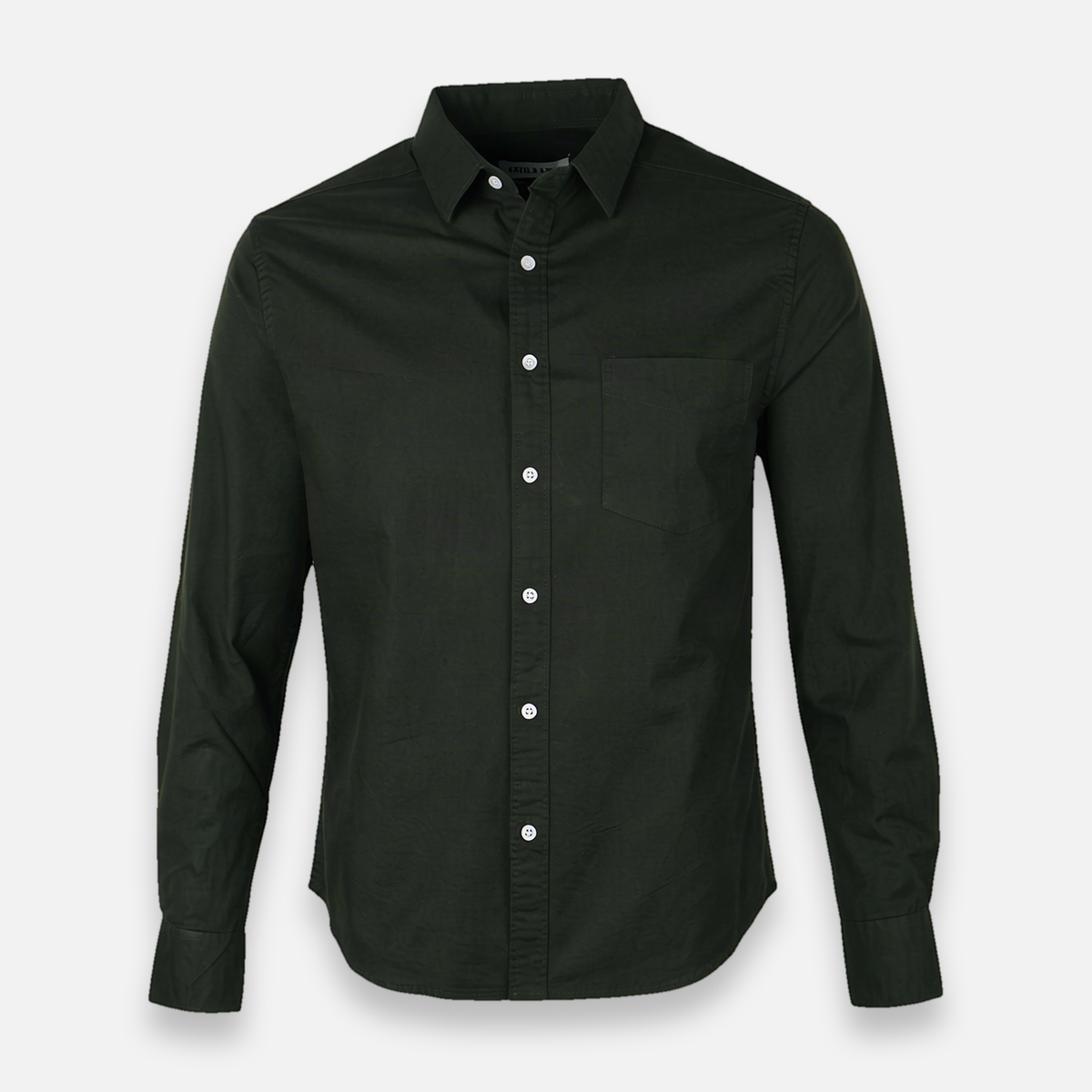 Men Basic Oxford Shirt Long Sleeve Spandex