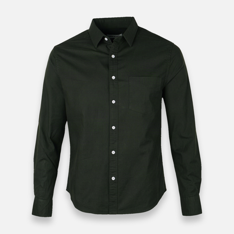 Men Basic Oxford Shirt Long Sleeve Spandex