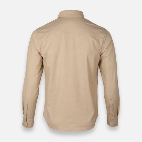 Men Basic Oxford Shirt Long Sleeve Spandex