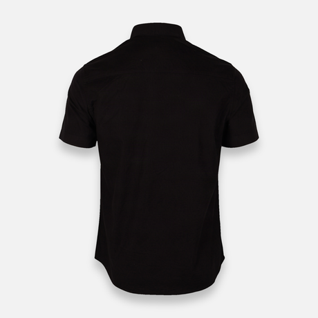 Men Basic Oxford Shirt Short Sleeve Spandex