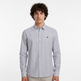 Men Oxford Stripe Shirt Long Sleeve