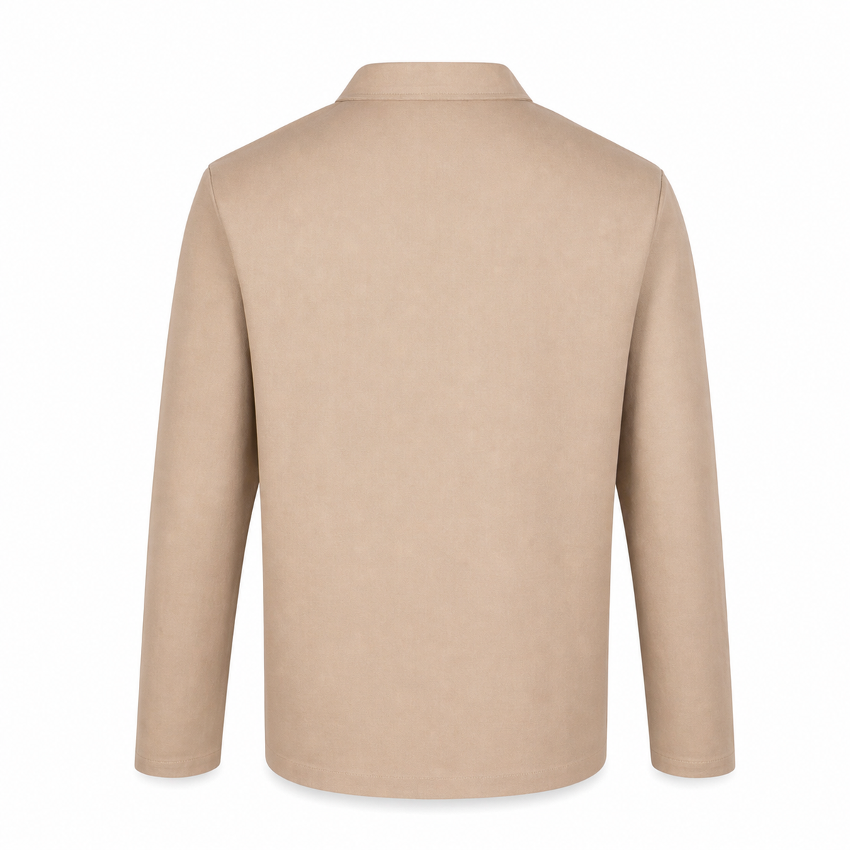 Men Linen Popover Shirt Long Sleeve