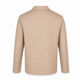 Men Linen Popover Shirt Long Sleeve