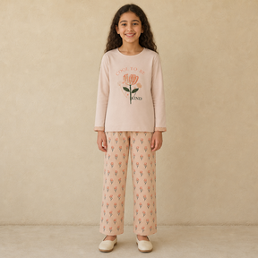 03-17082-JG GIRLS PAJAMA PANT-2 / 03-17082-JG GIRLS PAJAMA P - DAWN-WSAND - on model