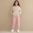 03-17017-JG GIRLS HOODIE SET / 03-17017-JG GIRLS HOODIE SET - DAWN-PPINK - on model