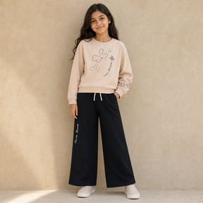 03-17042-JG GIRLS FASHION SET PANT 2 / 03-17042-JG GIRLS FAS - DAWN-NAVY - on model