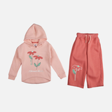 Girls Hoodie & Wide Leg Pants Set