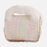 Girls Faux Fur Handle Crossbody Bag