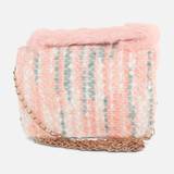 Girls Faux Fur Trim Crossbody Bag